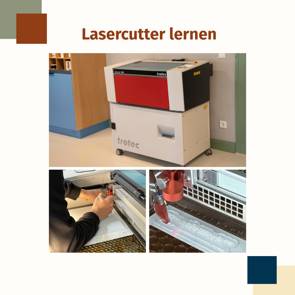 Lernen, wie man mit dem Lasercutter umgeht.